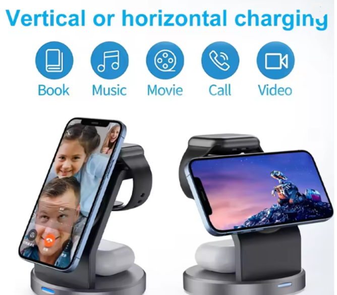 3‑in‑1 Magnetic Charging Stand