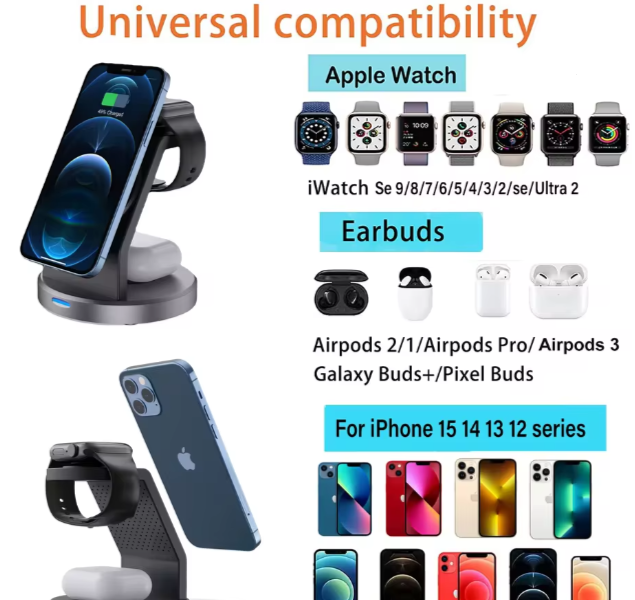 3‑in‑1 Magnetic Charging Stand